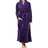 Alexander Del Rossa Plush Robe for Women, Long Fleece Winter Bath Robe, Plus Size