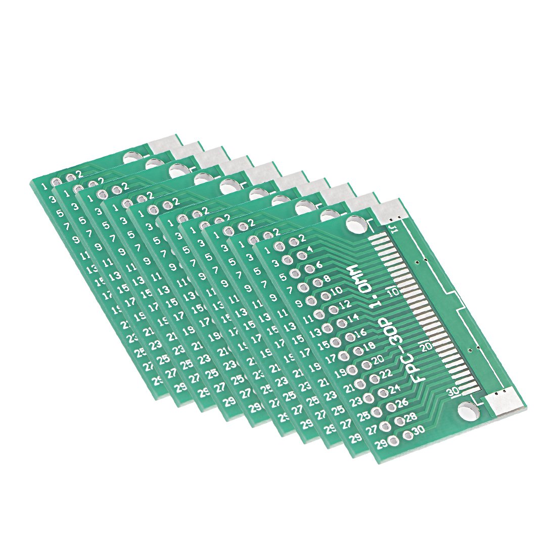 sourcingmap FPC 30PIN 0.5 / FPC 30PIN 1 to DIP Adapter PCB Board Surface Mounted Devices Converter 10pcs
