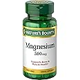 Nature's Bounty Magnesium, Mineral Supplement, Supports Bone and Muscle Health, 500 mg, Coated Tablets, 100 Count