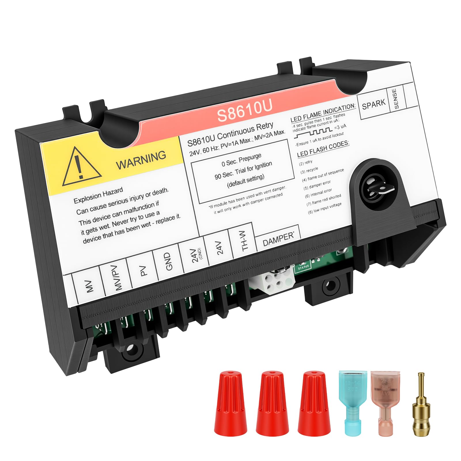 Photo 1 of Fundyliue S8610U Furnace Control Board Module Replacement for Ignition Module Intermittent Pi-lot Control S8610U3009 S8610U1003