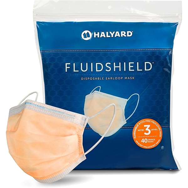 Amazon.com: HALYARD FLUIDSHIELD 3 Disposable Procedure Mask, with