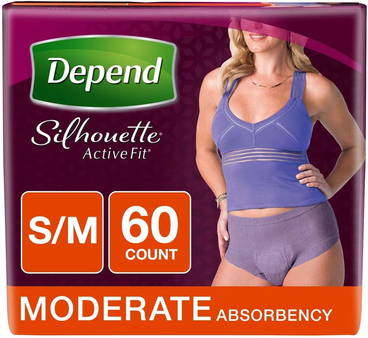 Product of Depend Silhouette Active Fit Incontinence Underwear for Women with Mo