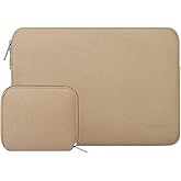 MOSISO Laptop Case 13.3 inch, 13-13.3 inch Laptop Sleeve Bag Compatible with MacBook Air/Pro 13/Pro 14 M5 M4 M3 M2 M1, HP Dell ASUS Lenovo, Neoprene Computer Sleeve Bag with Small Case, Apricot