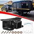 【2025 Upgraded】 Class 3 Hitch Receiver Towing Hitch Receivers 2-Inch Trailer Hitch Receiver Compatible with Select Lexus GX460, Anti-Rust Gloss Black Powder Coat, Bouns Included