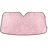 Blueangle Car Windshield Sunshade Pink Textured Pattern Front Auto Sun Shield Shade Visor Vehicle Accessories, 55