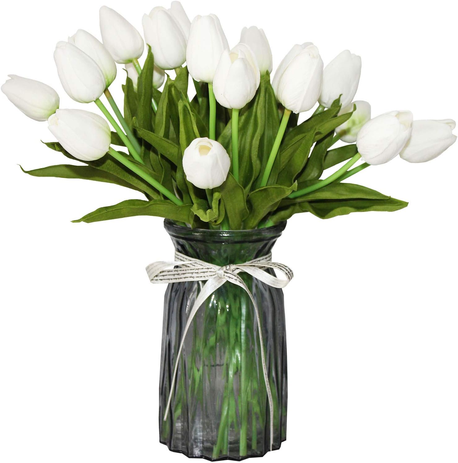 Best artificial white desk flowers