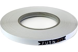 FD FURNDIY Furndiy 3/4" x 250' Roll of White Pre-Glued Melamine Edgebanding Tape - Melamine Edge Banding Tape - Iron on Edgebanding - Edgebanding for Furniture Restoration (White, 3/4" x 250ft)