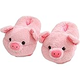 Cute Pig Cartoon Animal Home Furry Slippers - Women's Warm Winter Slippers
