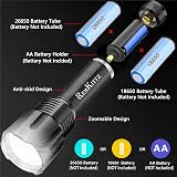 REHKITTZ S1600 Torch LED Flashlight 3300 Lumens Adjustable Focus Dog Hiking view 3