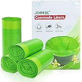 Commode Liners for Bedside Commode Vanilla Scented 100pcs Disposable Bags Universal Fit Most Standard Toilet Chair Bucket