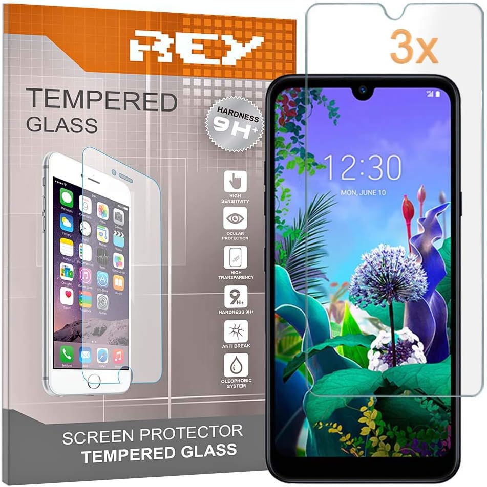 REY Screen Protector for LG Q60, LG K50, Tempered Glass Film, Premium quality, Perfect protection for scratches breaks