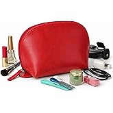 TheAntiq Genuine Leather Toiletry Bag for Men & Women, Leather Makeup Bag, Travel Dopp Kit Organizer with YKK Zipper, Handmade Cosmetics Case for Toiletries & Makeup (9 x 6 x 4 Inch)