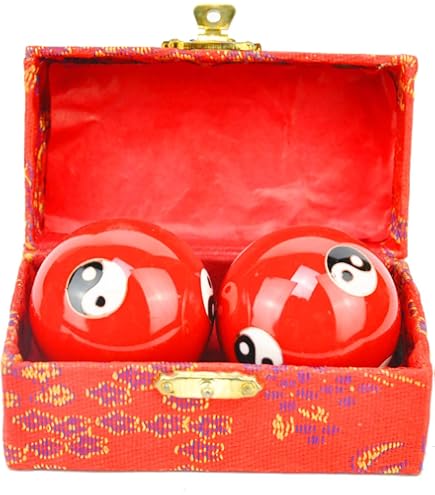 2 Bolas Baoding Yin Yang 50mm - Para Ejercicios De Mano, Reducir Estrés Y Terapia De Relajación