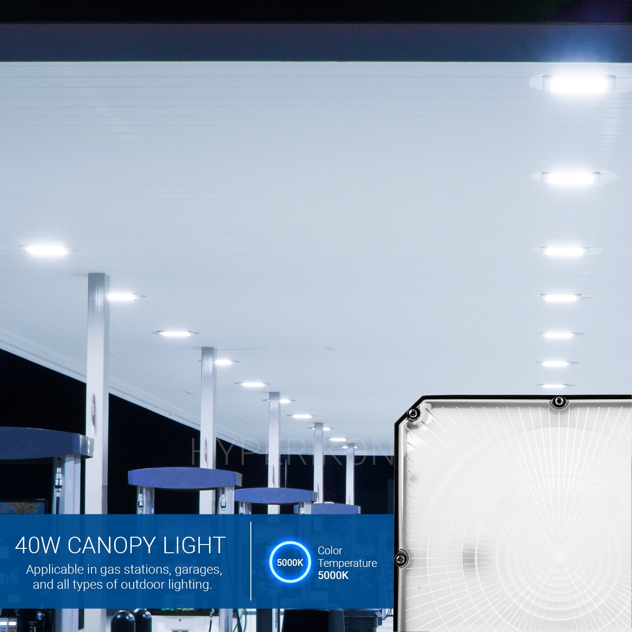 Hyperikon Led Canopy Light 70w Hid Hps Replacement 8400 Lumens