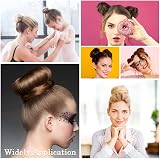 Sularpek Brown Hair Donut Bun Maker Set with Hair Pins & Ties for Women Girls view 7