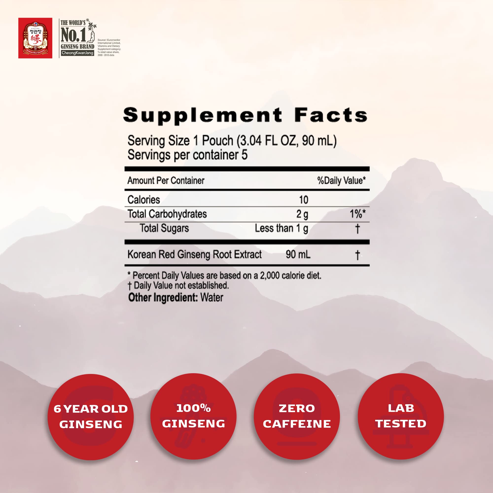 CheongKwanJang Korean Red Ginseng Pure Extract Cut | Red Ginseng, Korean Ginseng, Ginseng Extract | Immune System Support Supplement Booster for Man & Woman | 30 Count