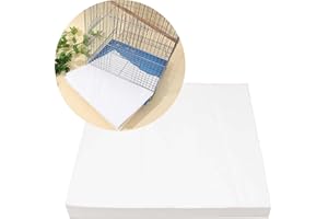 Allazone 100 Sheets Bird Cage Liner Papers, Disposable Bird Cage Paper Liners, Cuttable Pet Animal Cages Cushion, Precut Absorbent Bird Paper for Bird Parrot Small Animal, 7.9'' X 10.6''