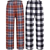Ekouaer 2 Pack: Boys Pajamas Pants Soft Elastic Waist PJ Bottoms Comfy Lounge Long Pants with 2 Pockets 4-14 Years
