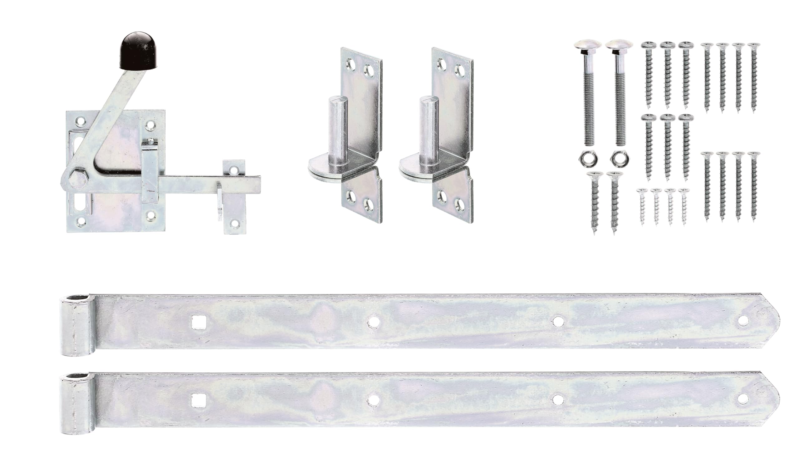 Gah-Alberts 216511 Hinge Set for Single-Gate Wooden Lattice Fences Galvanised — image 1