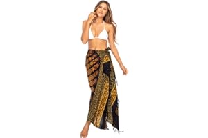 Back From Bali Womens Sarong Beach Swimsuit Bikini Cover up Wrap Peacock & Clip