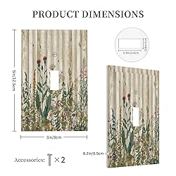 Vintage Wild Flowers Botanical Green Leaves Plants