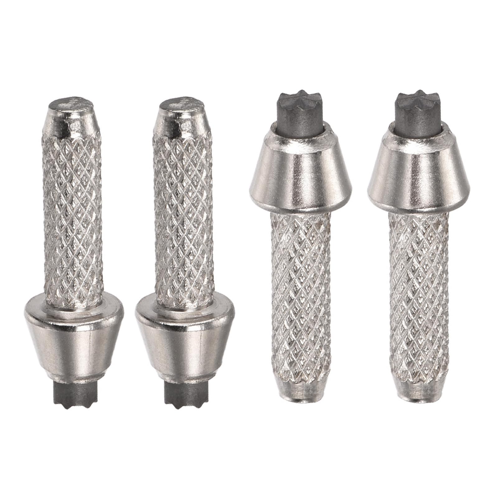 M METERXITY 4 Pack Trekking Poles Carbide Tips - Aluminum Alloy Walking Hiking Pole Tip Parts for Trekking Poles Outdoor Camping (9mm, Silver)