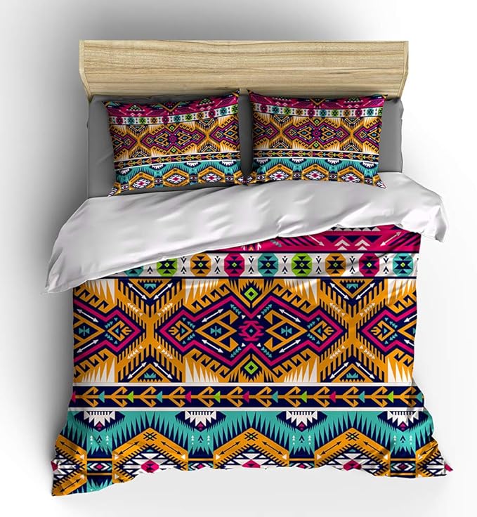 WishColorful Retro Color Tribal Duvet Cover Sets Twin Size