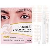 Eyelid Tape 1248 PCS Double Eyelid Lift Strips Invisible Breathable Long Lasting Lace Eye Tape Stickers for Covered, Droopy, 