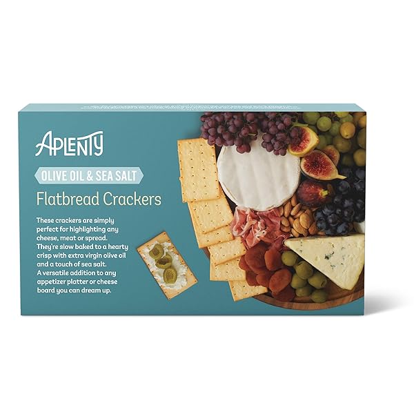 APLENTY, OLIVE OIL & SEA SALT FLATBREAD CRACKERS, 4.4 OZ