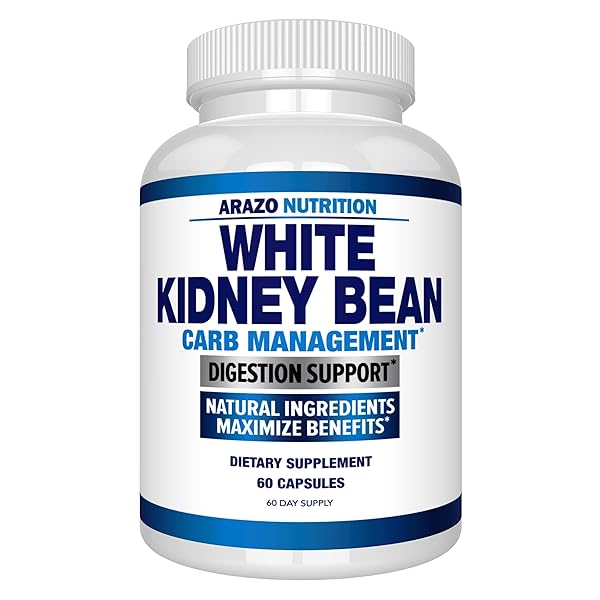 ARAZO NUTRITION WHITE KIDNEY BEAN EXTRACT – 100% PURE CARB BLOCKER AND FAT ABSORBER FOR WEIGHT SUPPORT – INTERCEPT CARBS