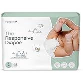 Panolini The Responsive Diaper Size 2 (13–20 lbs), 48 ct Italian Premium Design, Soft, Unscented & Hypoallergenic, 12 Hrs Leak Protection, No-Tape Flexible Fit Pull-Up Disposable Diapers for Babies