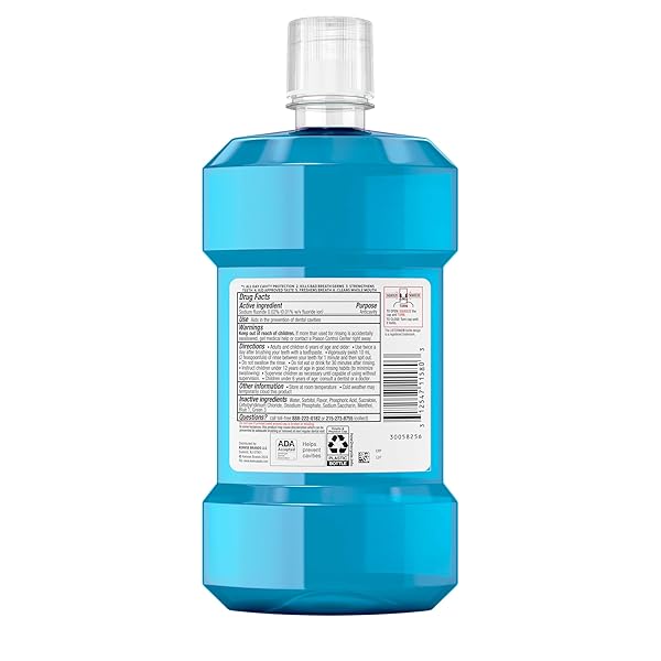 LISTERINE TOTAL CARE KIDS MOUTHWASH, ADA ACCEPTED, ALCOHOL-FREE ANTICAVITY FLUORIDE MOUTHWASH, CHILDREN’S MOUTHWASH FOR CAVITY PROTECTION AND FRESH BREATH, BUBBLEGUM FLAVOR, 500 ML, PACK OF 3