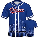 Baseball City Night Skyline Jersey Shirt Printing Apparel for Men Fans Gifts S-2XL