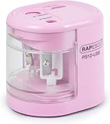 Rapesco 1446 PS12-USB Automatic Pencil Sharpener Candy Pink 6-8 & 9-12mm view 4
