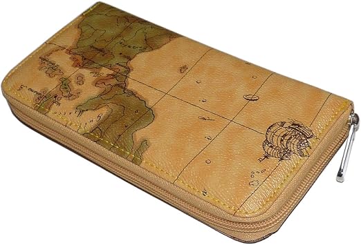 Amazon Co Jp あなただけのマップデザイン 世界地図柄ラウンド長財布 ロングウォレット 誕生日プレゼント 文房具 オフィス用品