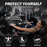 KK Barbell Squat Pad Extra Thick NBR Foam Non-Slip Hip Thrust Pad Black view 2