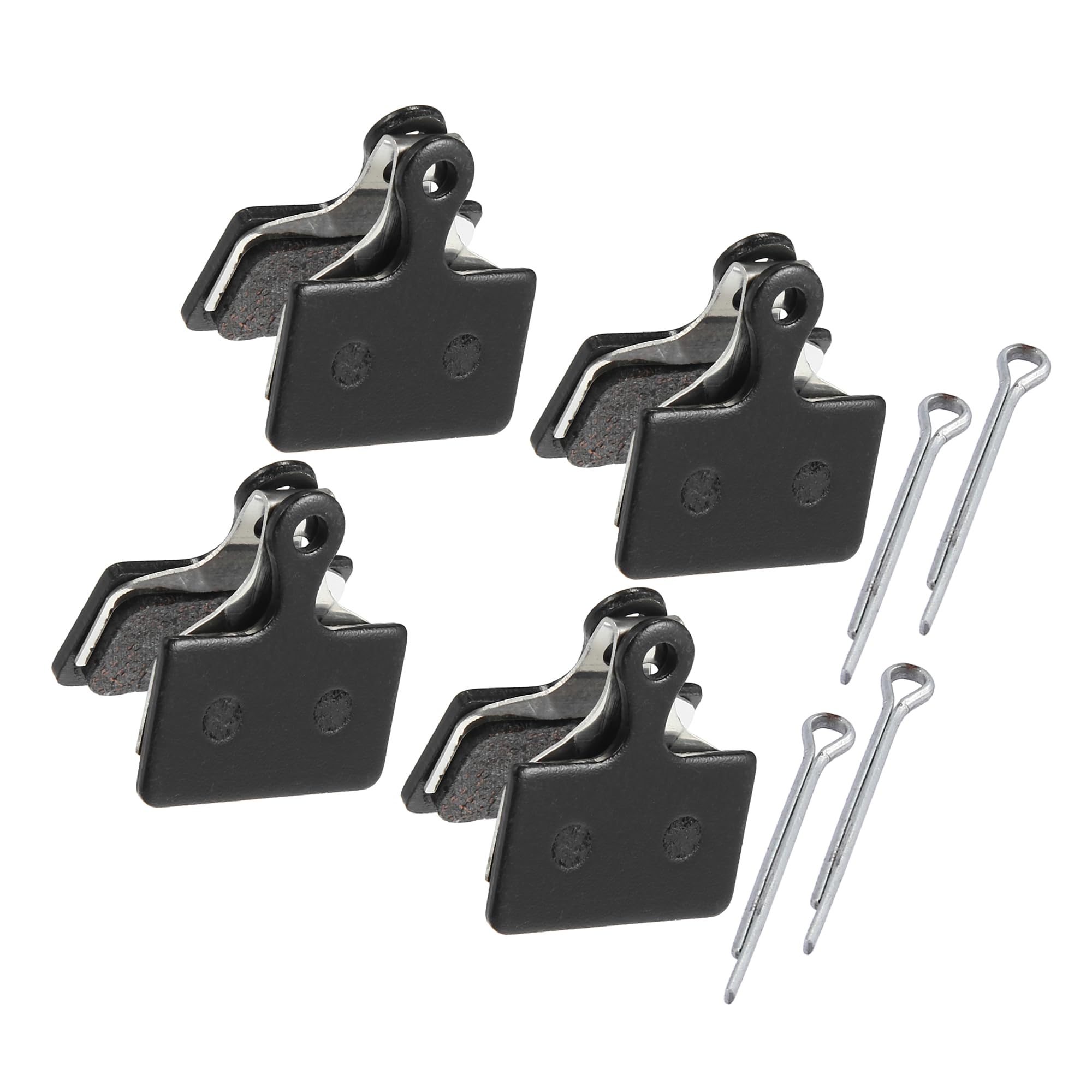 Motoforti Universal Semi Metal Disc Bike Brake Pads, Stainless Steel, Black, 4 Pcs