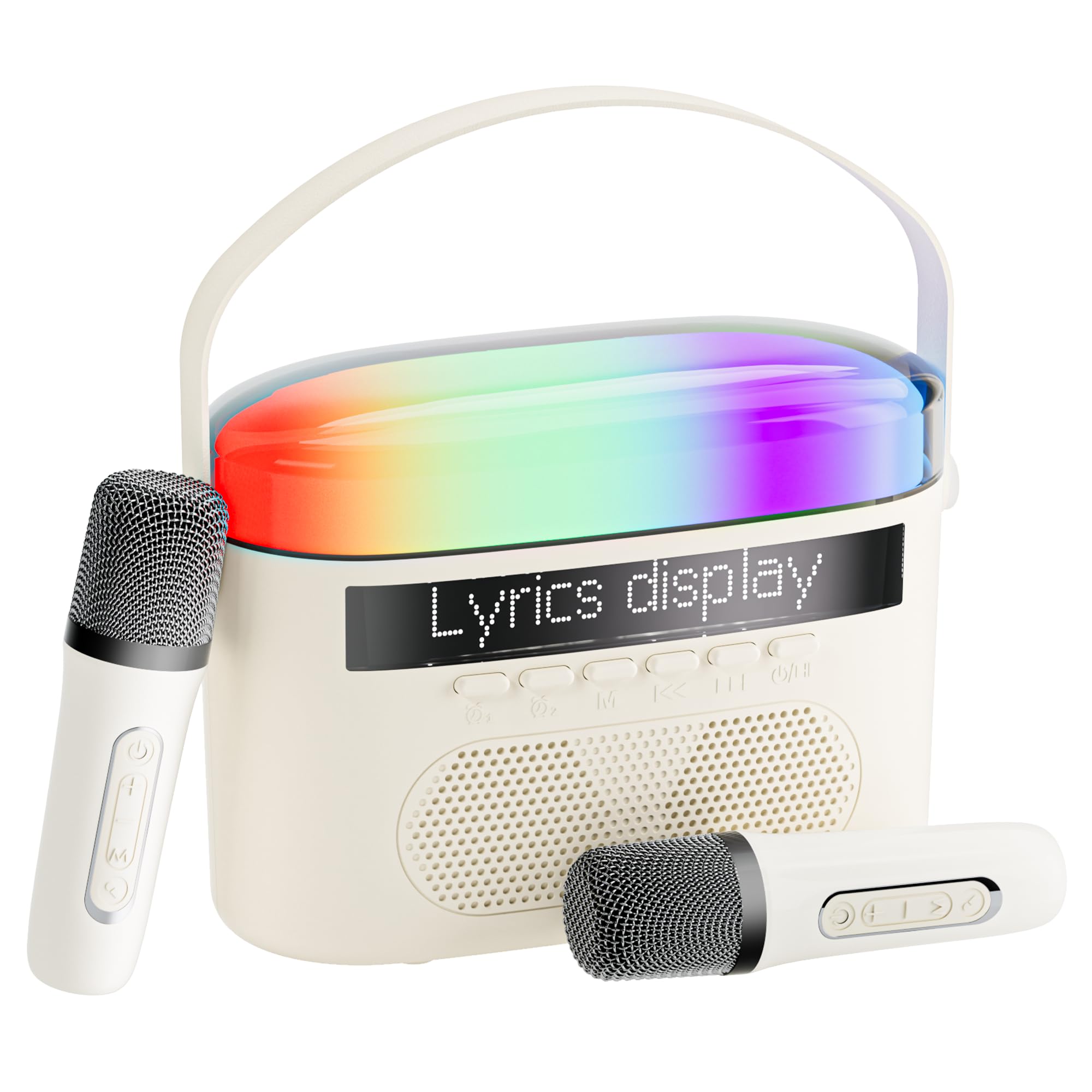 Photo 1 of ***Charging port damaged***Konylsc Karaoke Machine,Karaoke Machine with Lyrics Display,Portable Bluetooth 5.3 Karaoke Speaker with Upgraded Dual Speakers for Kids and Adults,with White Noise and Night Light Function***Charging port damaged***