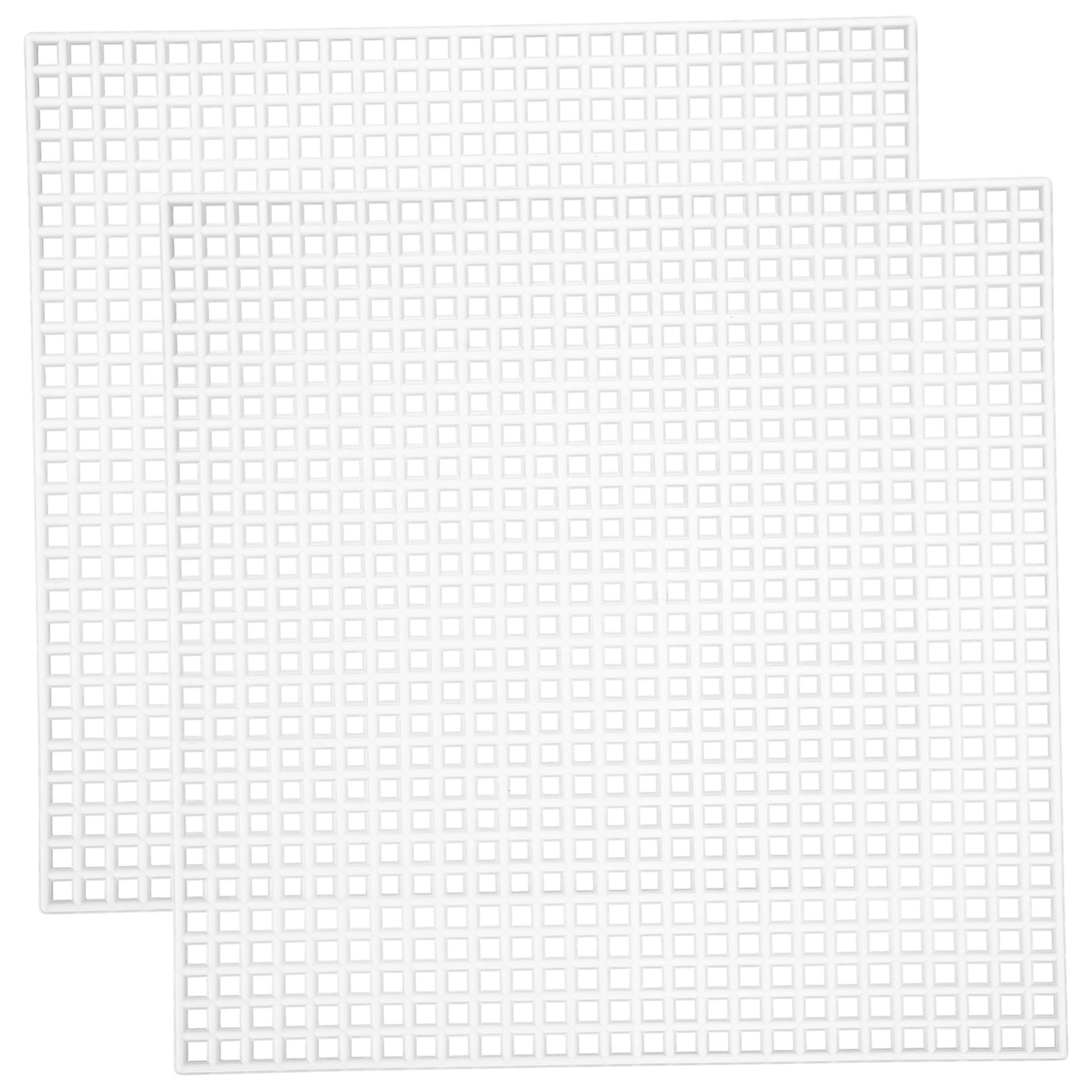 12pcs Plastic Mesh Sheets for Crafting Canvas Squares for Cross Stitch Knitting Quilting and DIY Projects