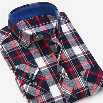 Csdm Chemise Homme Marque Loisirs Hommes 100 Coton Chemise Homme Casual Chemises A Carreaux Slim Fit Homme Flanelle Chemise Mans Pocket Haut A Manches Longues Amazon Fr Cuisine Maison