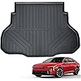 Auxko All Weather Cargo Liner Fit for Kia K4 Sedan 2025 TPE Mat Accessories for Kia K4 Sedan 2025 All Season Guard Odorless Anti-Slip Cargo Mat Black