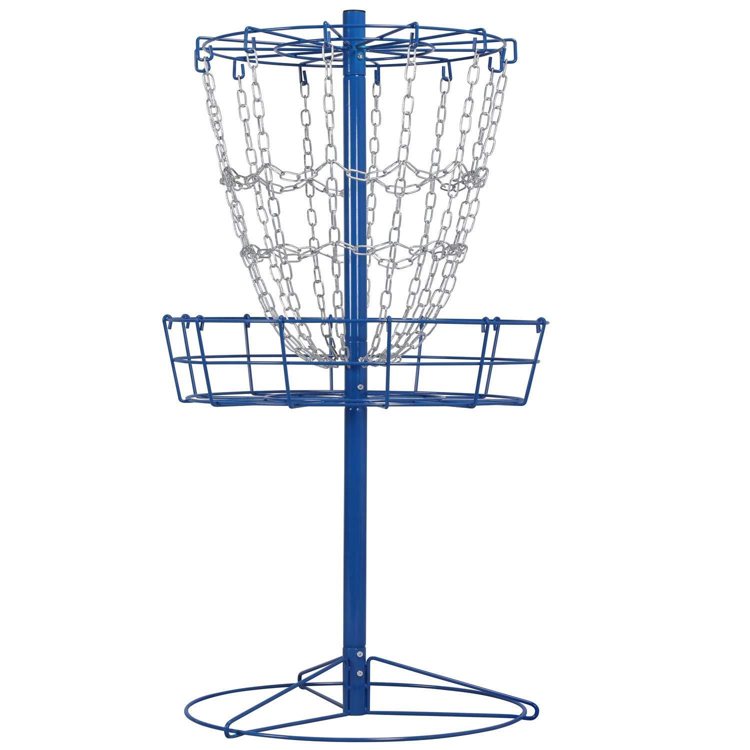 Photo 1 of Yaheetech Portable Disc Golf Basket Target Disc Sports Practice Disc Golf Target Steel Hole Disc Golf Goals Catcher Indoor & Outdoor, Blue. NO CHAINS INCLUDED.