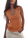 Saodimallsu Womens Summer Sweater Vest Sleeveless