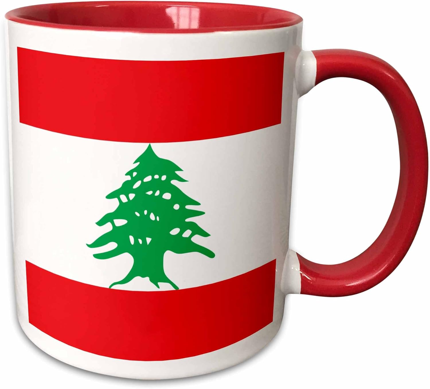 3dRose 158355_5 Flag of LebanonLebanese red and white