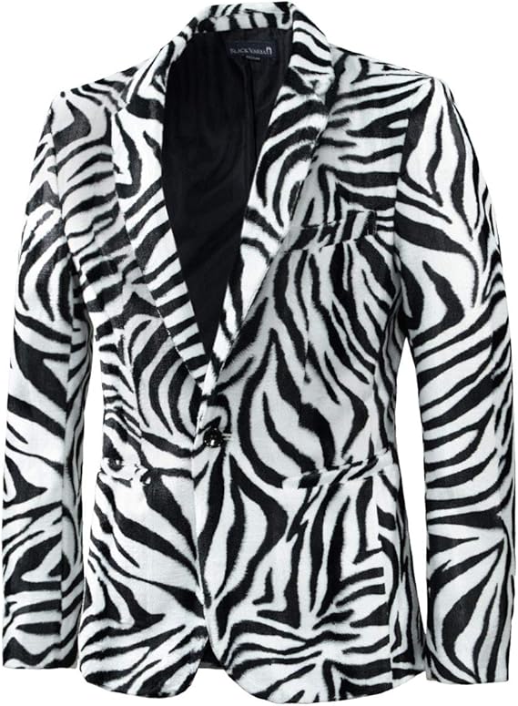 Amazon テーラードジャケット フェイクファー メンズ 1釦 アウター 日本製 ファージャケット ホワイト白ブラック黒ゼブラ コート ジャケット 通販