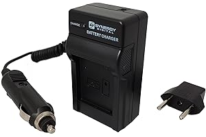 SYNERGY DIGITAL Nikon COOLPIX S8200 Digital Camera Battery Charger (110/220v with Car & EU adapters) - Replacement Charger for Nikon EN-EL12 Battery