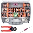 Goyappin Deutsch Connector Kit with Crimper, 2 3 4 6 8 12 Pin Connector kit, Deutsch Crimp Tool 12-20AWG, Size 16 Solid Contacts 14-20AWG, Pin Removal Tool, Automotive Electrical Wire Connectors