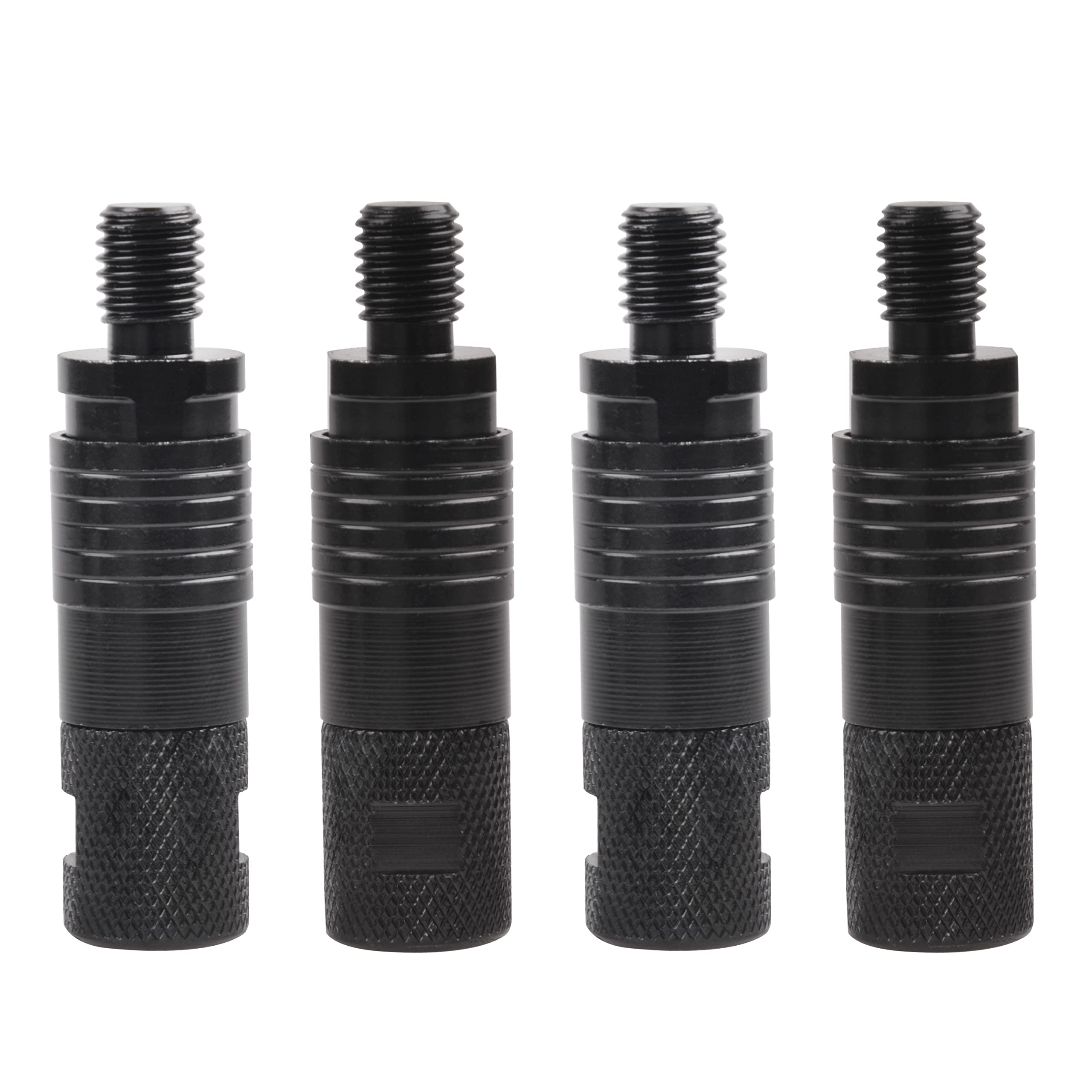SHADDOCK 4pcs Carp Fishing Rod Pod Rest Adapter Alumium Alloy Quick Release Connector Butt Rest P8 for Carp Fishing Rod Pod,Bite Alarm,Banksticks,Rod Rest, Black
