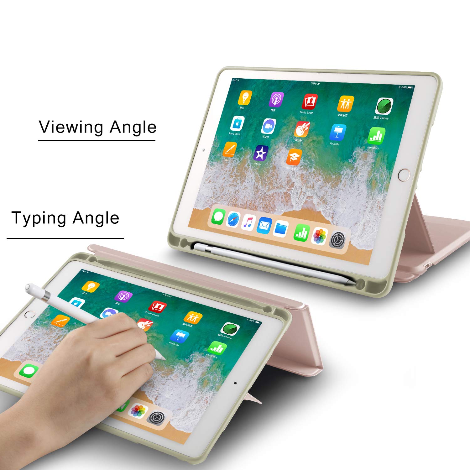 Amazon.com: Bosewek iPad 9.7 2018 Case Keyboard - Lightweight One-Piece  Wireless Keyboard Case Pencil Holder Apple iPad 9.7 2018/2017/iPad Pro 9.7/ iPad Air ...