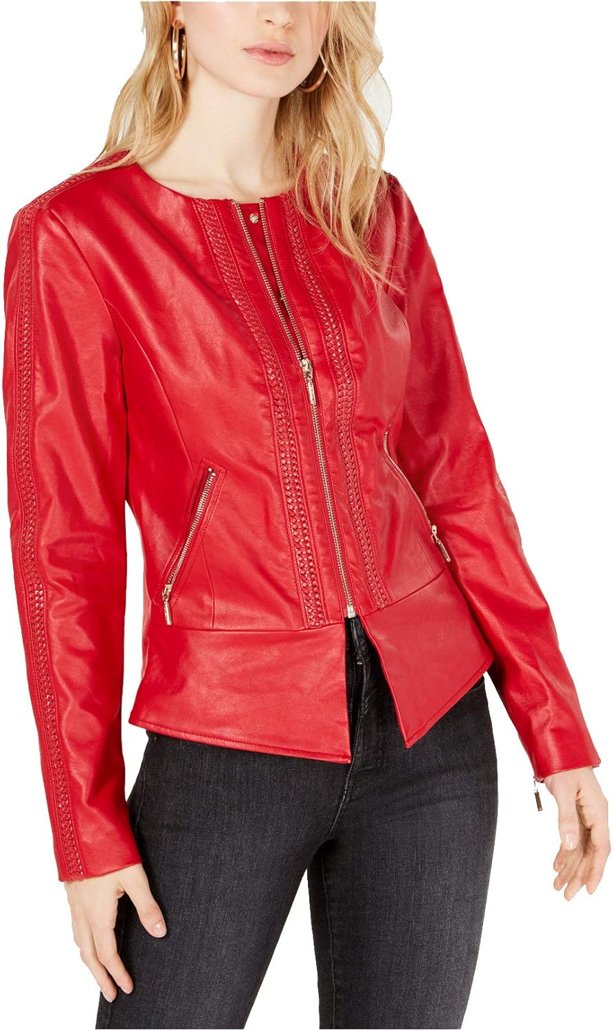 guess faux leather jacket